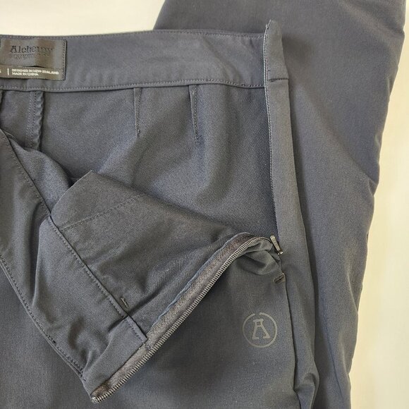 Alchemy Equipment Crop Trouser Pant Womens S Navy Side Zip Stretch Relaxed - Picture 4 of 12